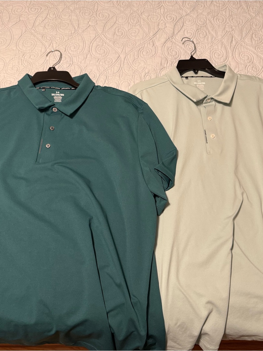 Under Armour Men’s Green and Mint Polo Shirts